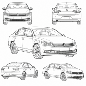 2017 Volkswagen Passat B7 Vector Illustration Sheet – Dented Fender Edition