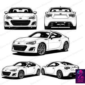 Subaru BRZ SvG, PnG and PdF — JDM Sports Car Vector Digital Download for Cricut, Laser Cutting, Garage Wall Art & DIY Crafts