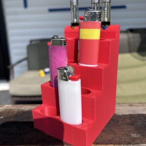 8 Lighter & 4 Cart Holder STL | 3D Printable Desktop Organizer | Digital Download