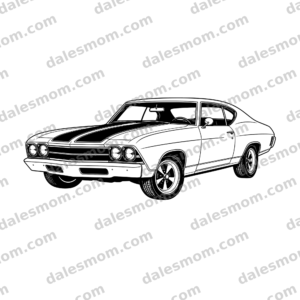BMW E30 M3 SVG, PnG and PDF Digital Download — Classic Car Vector Art for Cricut, Laser Cutting, Garage Decor & DiY Gifts black and white vector artwork with dalesmom.com preview watermark